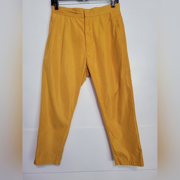 Love Binetti Pleated Pants Size 2 in Yellow - Picture 1 of 15